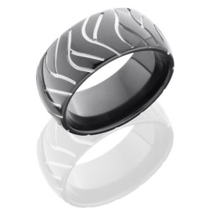 Lashbrook Z10D-Cyclesuper2 Polish Zirconium Wedding Ring or Band