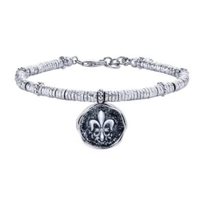 Gabriel Fashion Silver Two-Tone Byblos Charm Bracelet TB3651MXJWS