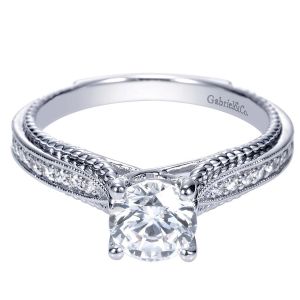 Gabriel 14 Karat Victorian Engagement Ring ER8824W44JJ