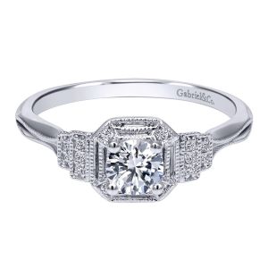 Gabriel 14 Karat Victorian Engagement Ring ER911715R0W44JJ