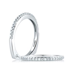 A.JAFFE Metropolitan Collection Signature Platinum Diamond Wedding Ring MRS167 / 21