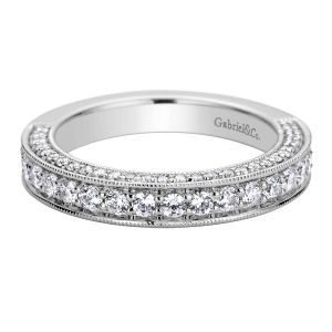 Gabriel 14 Karat Contemporary Wedding Band WB9251W44JJ