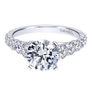 Gabriel 14 Karat Contemporary Engagement Ring ER11737R6W44JJ