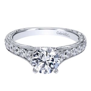 Gabriel 14 Karat Victorian Engagement Ring ER10119W44JJ