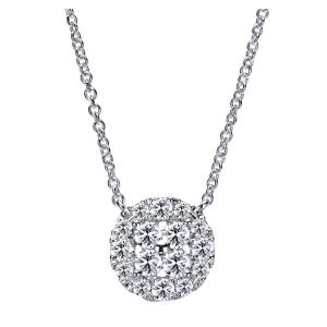 Gabriel Fashion 14 Karat Clustered Diamonds Necklace NK3892W44JJ