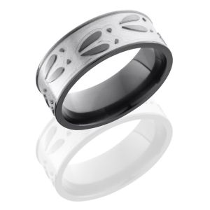 Lashbrook Z8F-DeerU Bead-Polish Zirconium Wedding Ring or Band