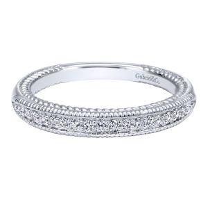 Gabriel 14 Karat Contemporary Wedding Band WB10430W44JJ