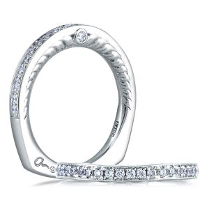 A.JAFFE Art Deco Collection 14 Karat Diamond Wedding Ring MRS452 / 29