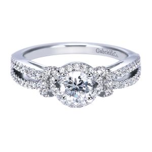 Gabriel 14 Karat Contemporary Engagement Ring ER7732W44JJ