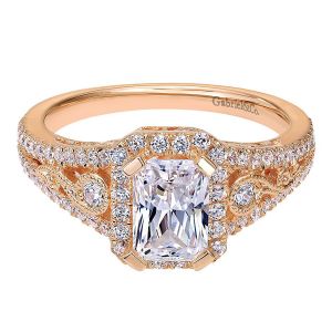 Gabriel 14 Karat Victorian Engagement Ring ER7740K44JJ