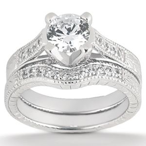 Taryn Collection Platinum Diamond Engagement Ring TQD A-5101