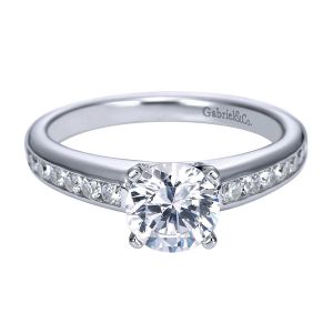 Gabriel 14 Karat Contemporary Engagement Ring ER8195W44JJ