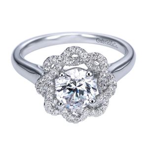 Gabriel 14 Karat Contemporary Engagement Ring ER7728W44JJ