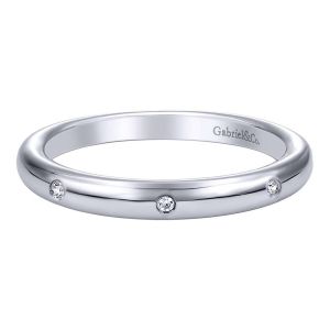 Gabriel 14 Karat Contemporary Wedding Band WB9615W44JJ