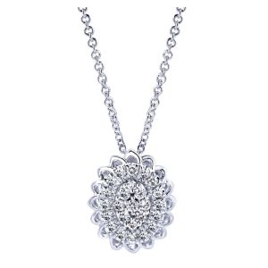 Gabriel Fashion 14 Karat Clustered Diamonds Necklace NK3077W45JJ