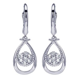 Gabriel Fashion 14 Karat Hampton Diamond Drop Earrings EG11370W45JJ