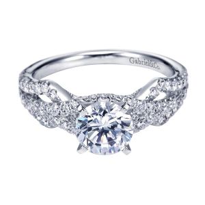 Gabriel 14 Karat Contemporary Engagement Ring ER7548W44JJ