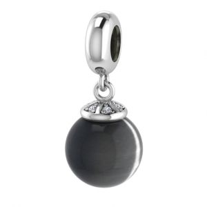 JLo Collection Endless Jewelry Grey Moon Eclipse Sterling Silver Charm 3371-1