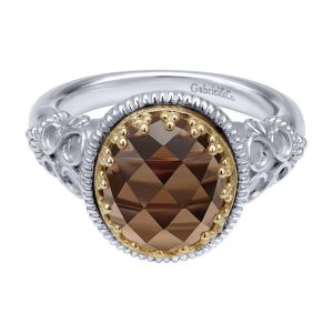 Gabriel Fashion Silver / 18 Karat Two-Tone Roman Ladies' Ring LR5817MYJSQ
