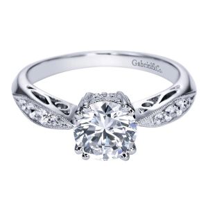 Gabriel 14 Karat Victorian Engagement Ring ER3740W44JJ