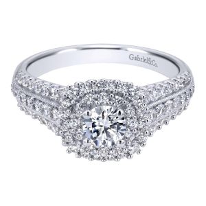 Gabriel 14 Karat Contemporary Engagement Ring ER911596R0W44JJ