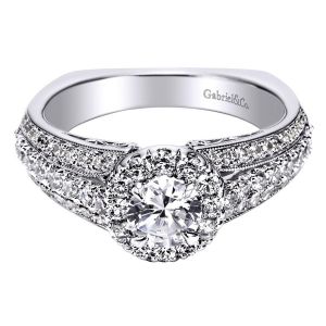 Gabriel 14 Karat Contemporary Engagement Ring ER96101W44JJ