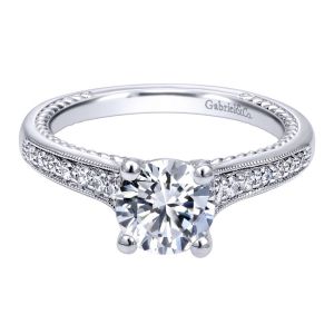 Gabriel 14 Karat Contemporary Engagement Ring ER10264W44JJ