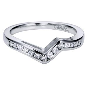 Gabriel 14 Karat Contemporary Wedding Band WB6344W44JJ