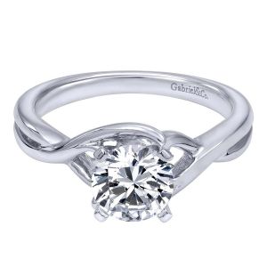 Gabriel 14 Karat Contemporary Engagement Ring ER10500W4JJJ