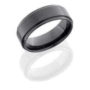 Lashbrook C08RC015 SATIN-POLISH Ceramic Wedding Ring or Band
