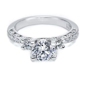 Tacori Platinum Crescent Silhouette Engagement Ring HT2259LG12X