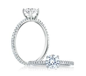 A.JAFFE Platinum Classic Engagement Ring ME1750