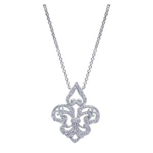 Gabriel Fashion 14 Karat Lusso Diamond Necklace NK4376W45JJ