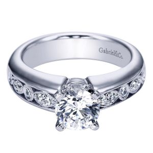 Gabriel 14 Karat Contemporary Engagement Ring ER5521W44JJ