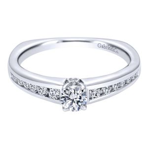 Gabriel 14 Karat Contemporary Engagement Ring ER96081W44JJ