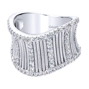 Gabriel Fashion Silver Scalloped Silver Ladies' Ring LR50006SVJWS