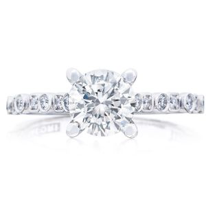 Tacori 201-2RD65 Platinum Sculpted Crescent Engagement Ring