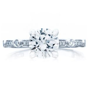 Tacori 202-2RD7 Platinum Sculpted Crescent Engagement Ring