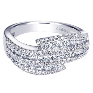 Gabriel Fashion 14 Karat Clustered Diamonds Ladies' Ring LR6163W44JJ
