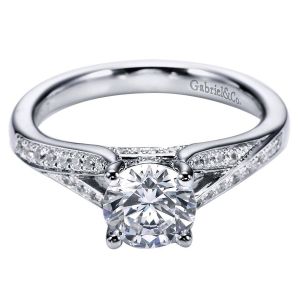 Gabriel 14 Karat Contemporary Engagement Ring ER6389W44JJ