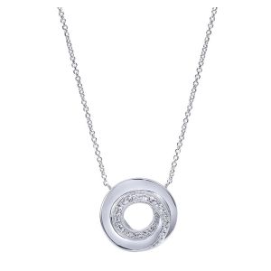 Gabriel Fashion Silver Contemporary Necklace NK4229SVJWS