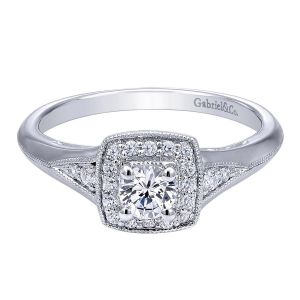 Gabriel 14 Karat Contemporary Engagement Ring ER910223W44JJ