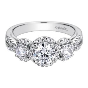 Gabriel 14 Karat Contemporary Engagement Ring ER9252W44JJ