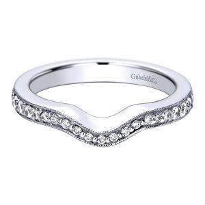 Gabriel 14 Karat Contemporary Wedding Band WB9303W44JJ