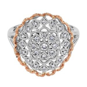 Gabriel Fashion 14 Karat Two-Tone Lace Ladies' Ring LR50109T45JJ