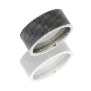 Lashbrook C10F19/CF POLISH Titanium Wedding Ring or Band