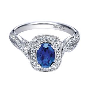 Gabriel Fashion 14 Karat Victorian Ladies' Ring LR6623W44SA