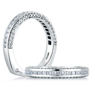 A.JAFFE Metropolitan Collection Platinum Diamond Wedding Ring MRS446 / 81