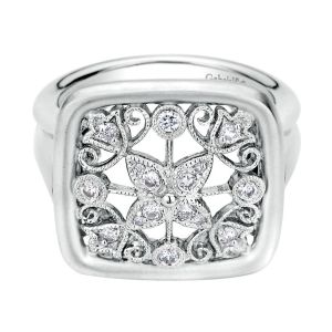 GRAY(グレイ)ＱＵＡＤＲＡ (クアドラ) 17-18モデル 163 Gabriel Fashion 14 Karat Clustered Diamonds Ladies' Ring