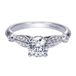 Gabriel 14 Karat Victorian Engagement Ring ER8019W44JJ